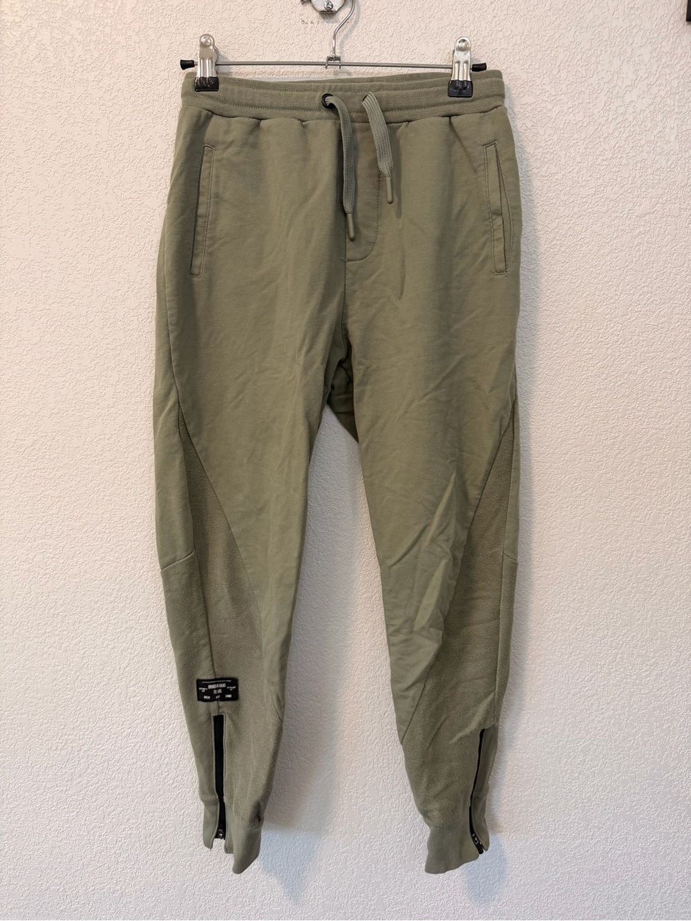 Zara Olive Green Kids Jogger Sweatpants with Drawstring